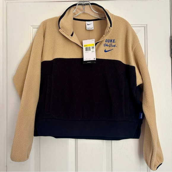 NWT Nike Duke Blue Devils Fleece Pullover Women's Sz S Quarter Zip